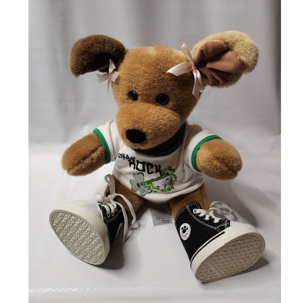 Build‑A‑Bear Sham Rock Dog Plush with Outfit & Shoes